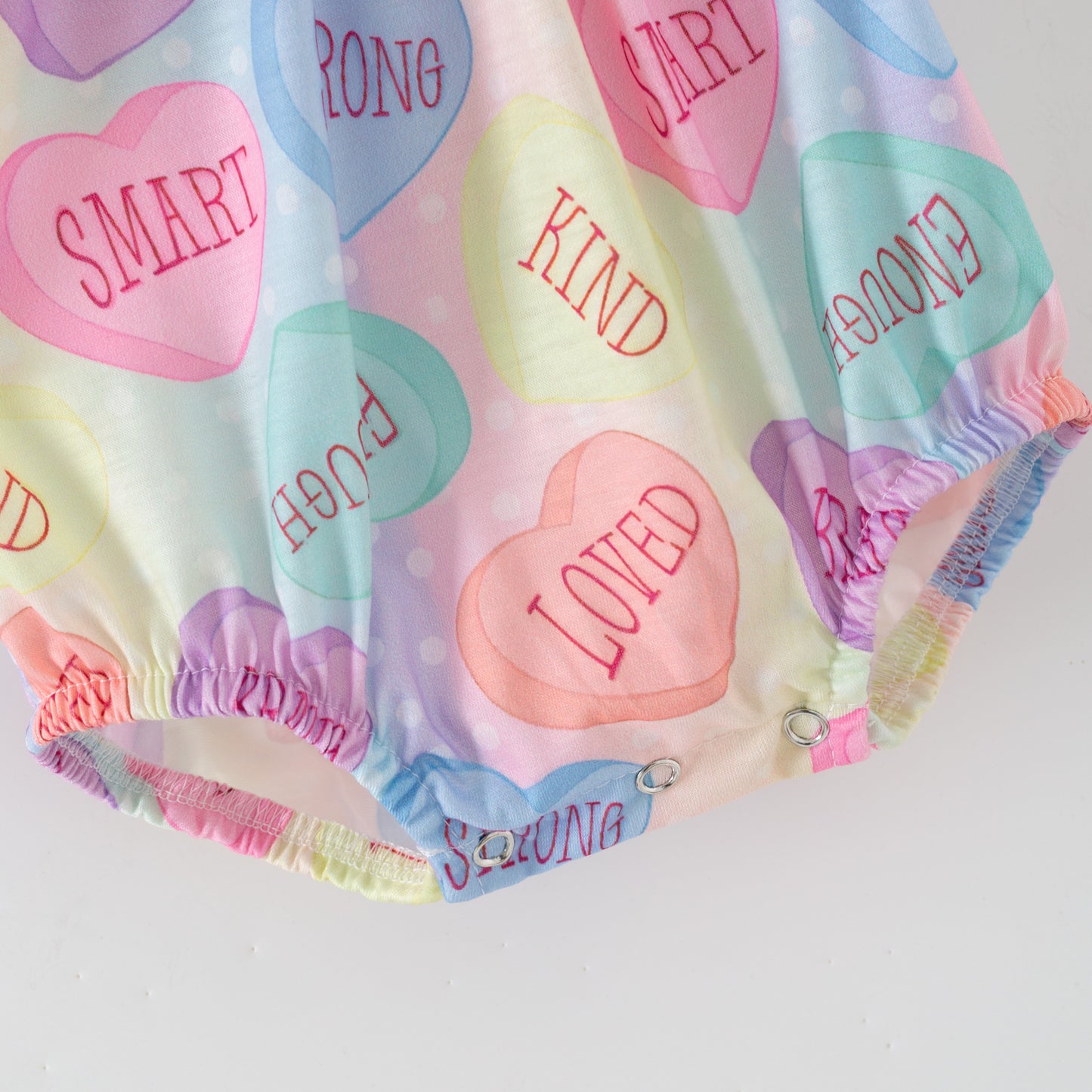 Baby Kids Valentine's Day Custom Name Smock Embroidery Romper
