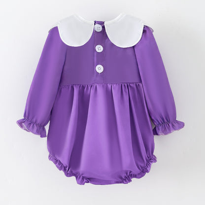 2026 Kids Fashion Mardi Gras Embroidery Purple Outfits Collection