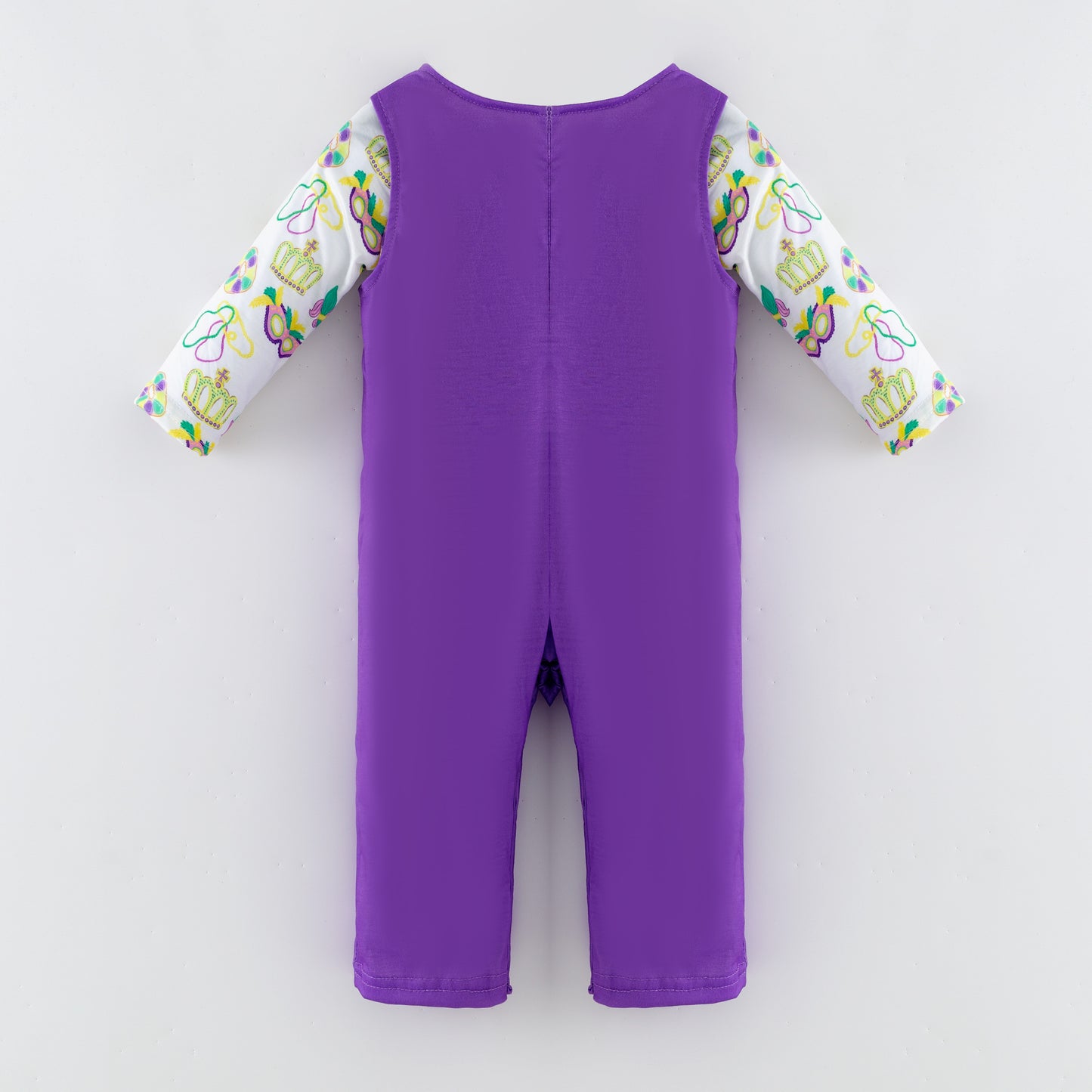 2026 Kids Fashion Mardi Gras Embroidery Purple Outfits Collection