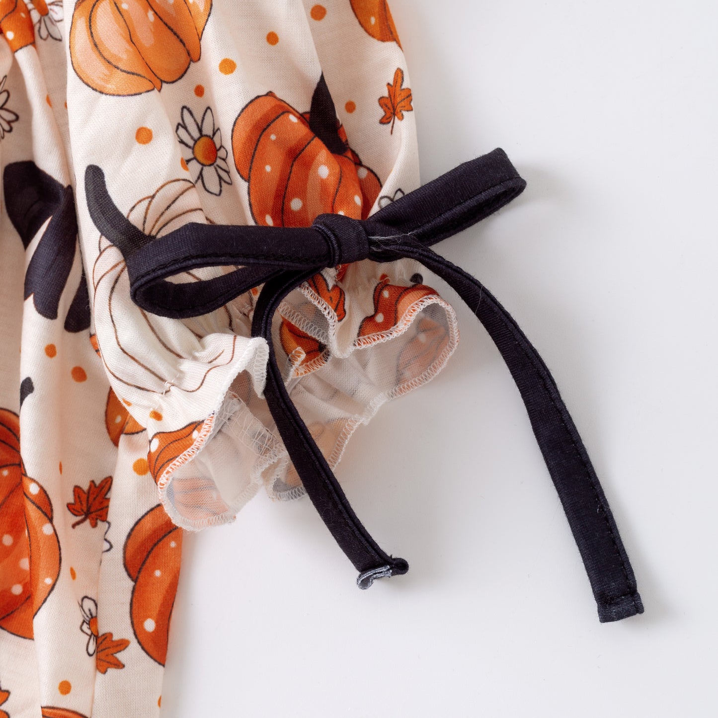 Girls Halloween MAMA'S PUMPKIN Embroidery Smocked Dress