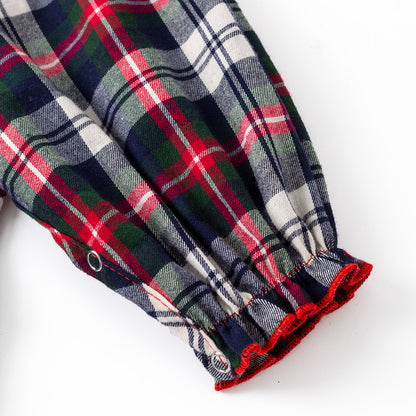 Christmas Sibling Matching Outfits – Red Plaid Smocked Collection