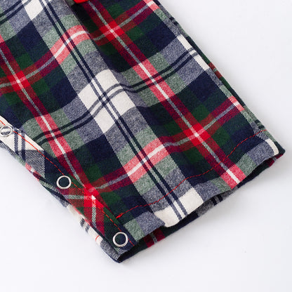 Christmas Sibling Matching Outfits – Red Plaid Smocked Collection