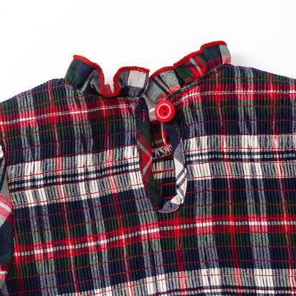 Christmas Sibling Matching Outfits – Red Plaid Smocked Collection