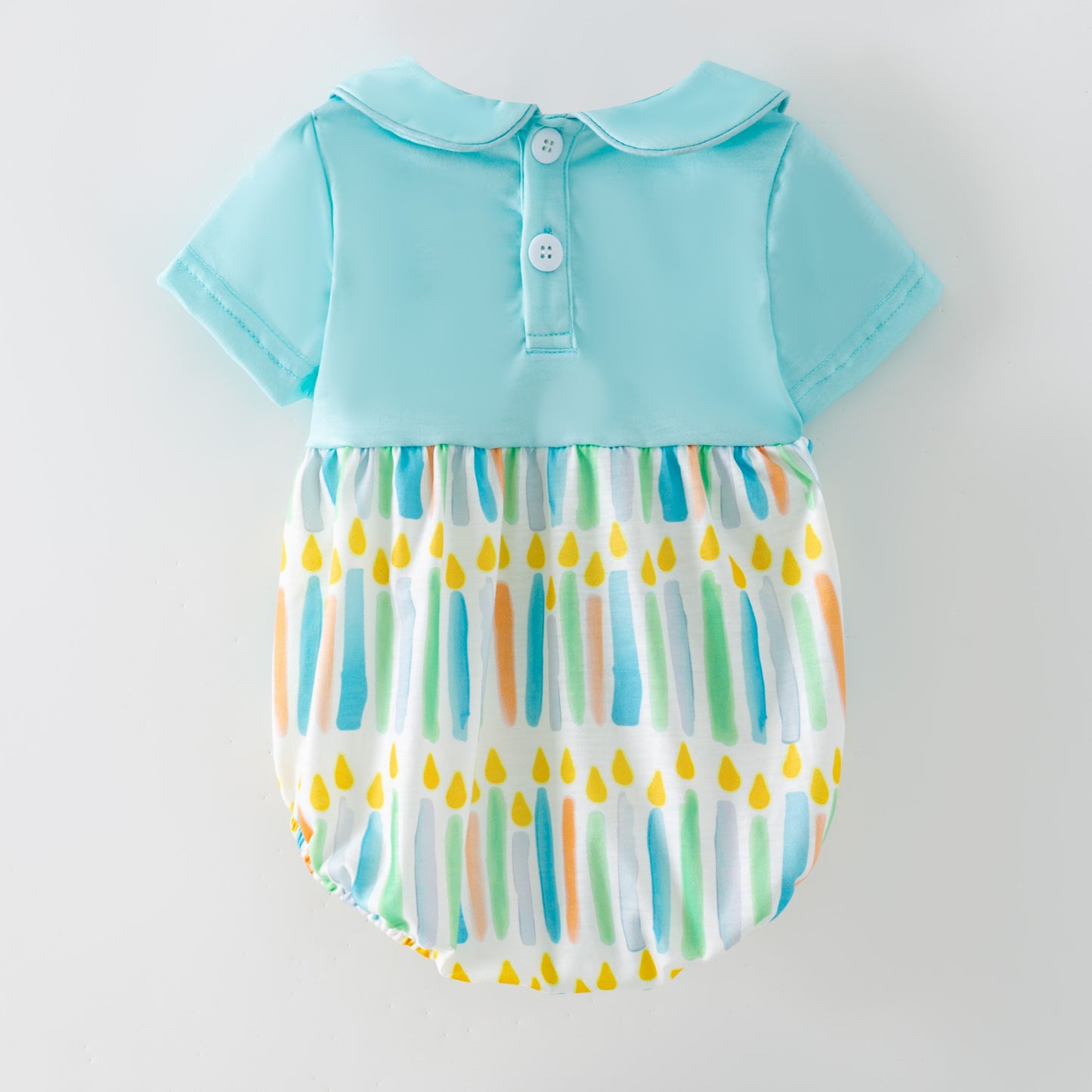 Kids Spring Summer Brithday Embroidery Candle Sibling Set