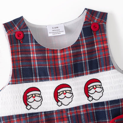 Christmas Sibling Matching Outfits – Santa Smocked Collection