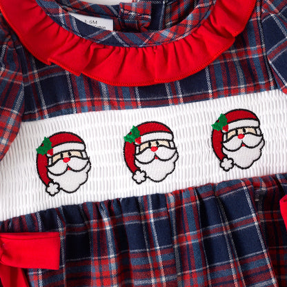 Christmas Sibling Matching Outfits – Santa Smocked Collection