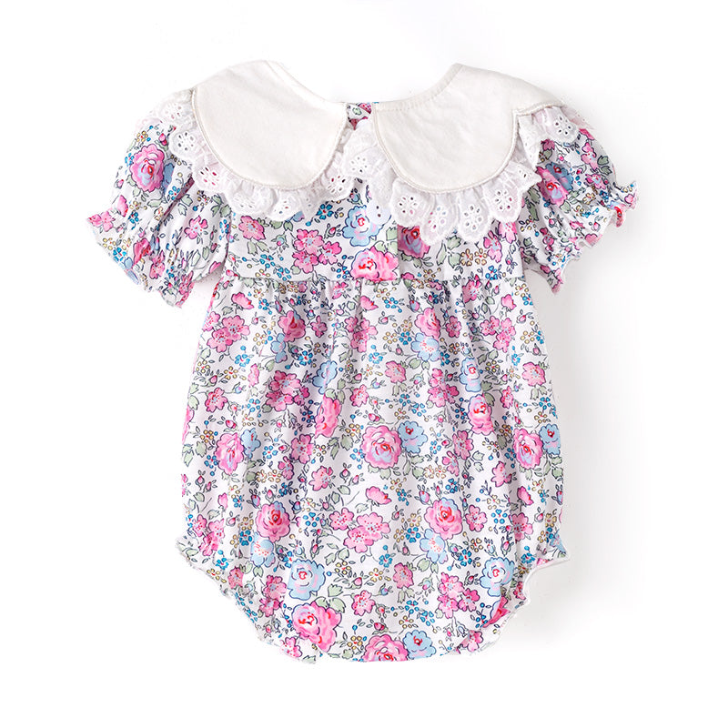 Fall Thanksgiving Girls Smocked Outfit Set – Pumpkin Embroidery Floral Sibling Collection