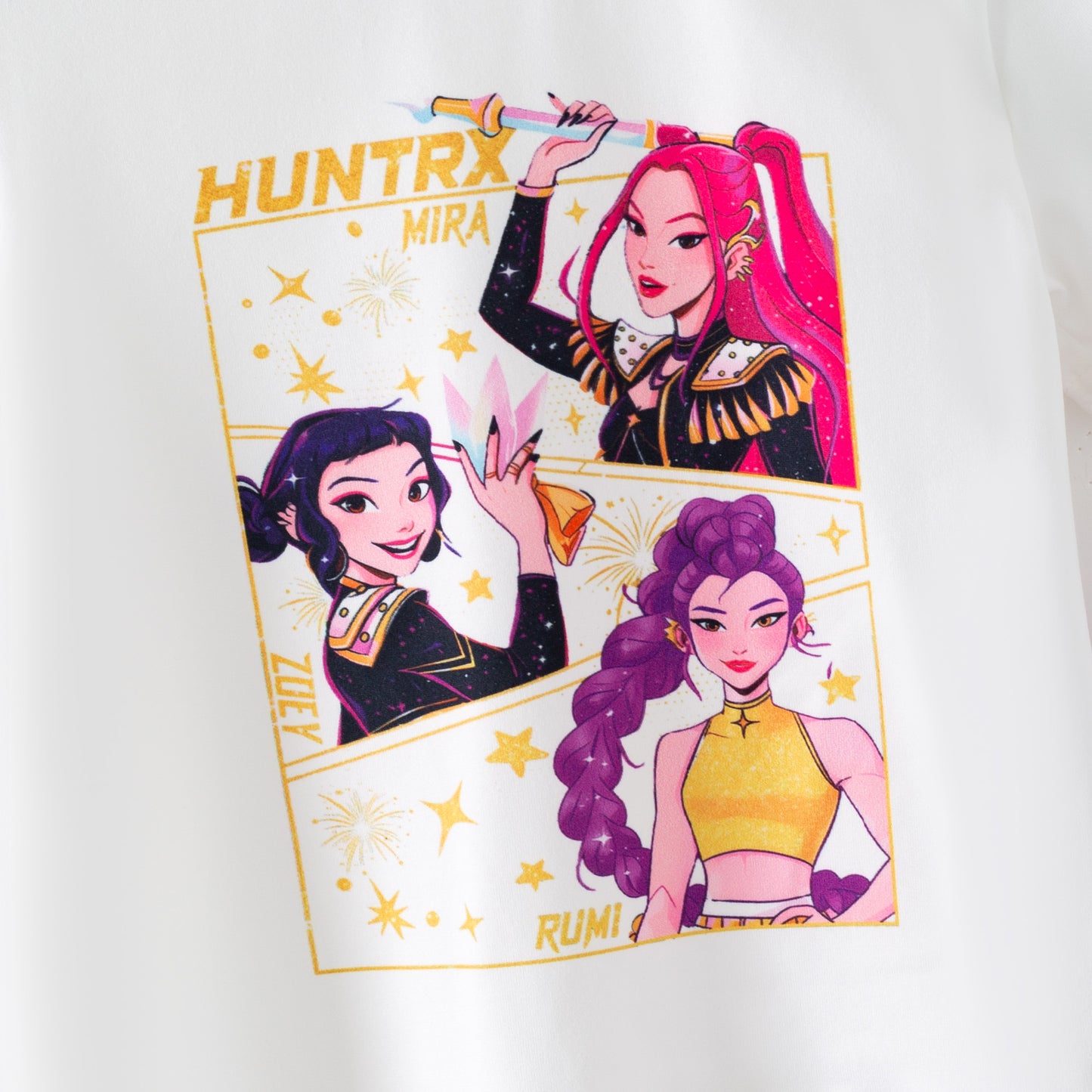 Kids Fashion K-Pop Demon Hunter Printed Ruffled Pant Set