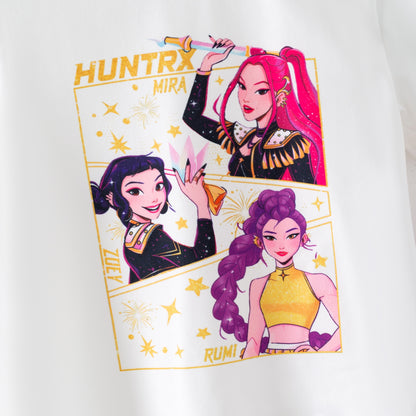 Kids Fashion K-Pop Demon Hunter Printed Ruffled Pant Set