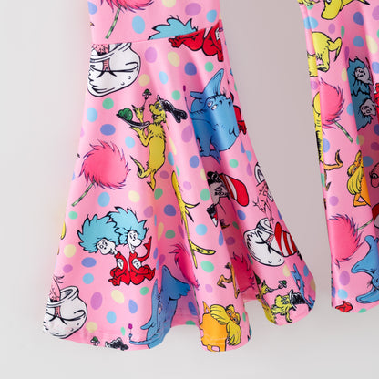 Dr.Suess Printed Cute Milk Silk Kids Outfits Collection