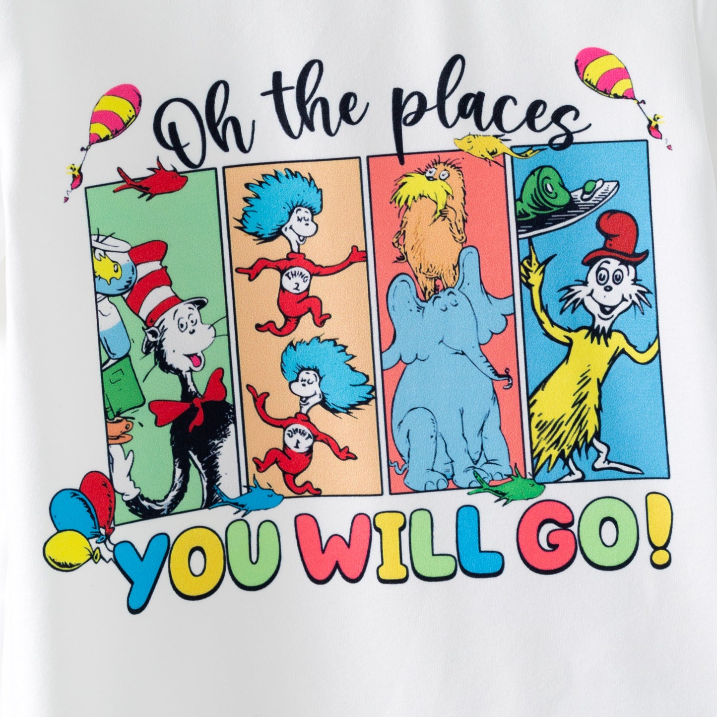 Dr.Suess Printed Cute Milk Silk Kids Outfits Collection