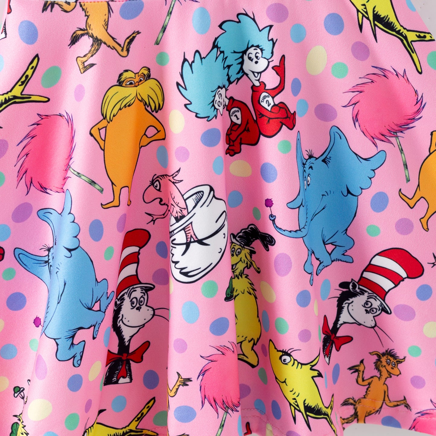 Dr.Suess Printed Cute Milk Silk Kids Outfits Collection