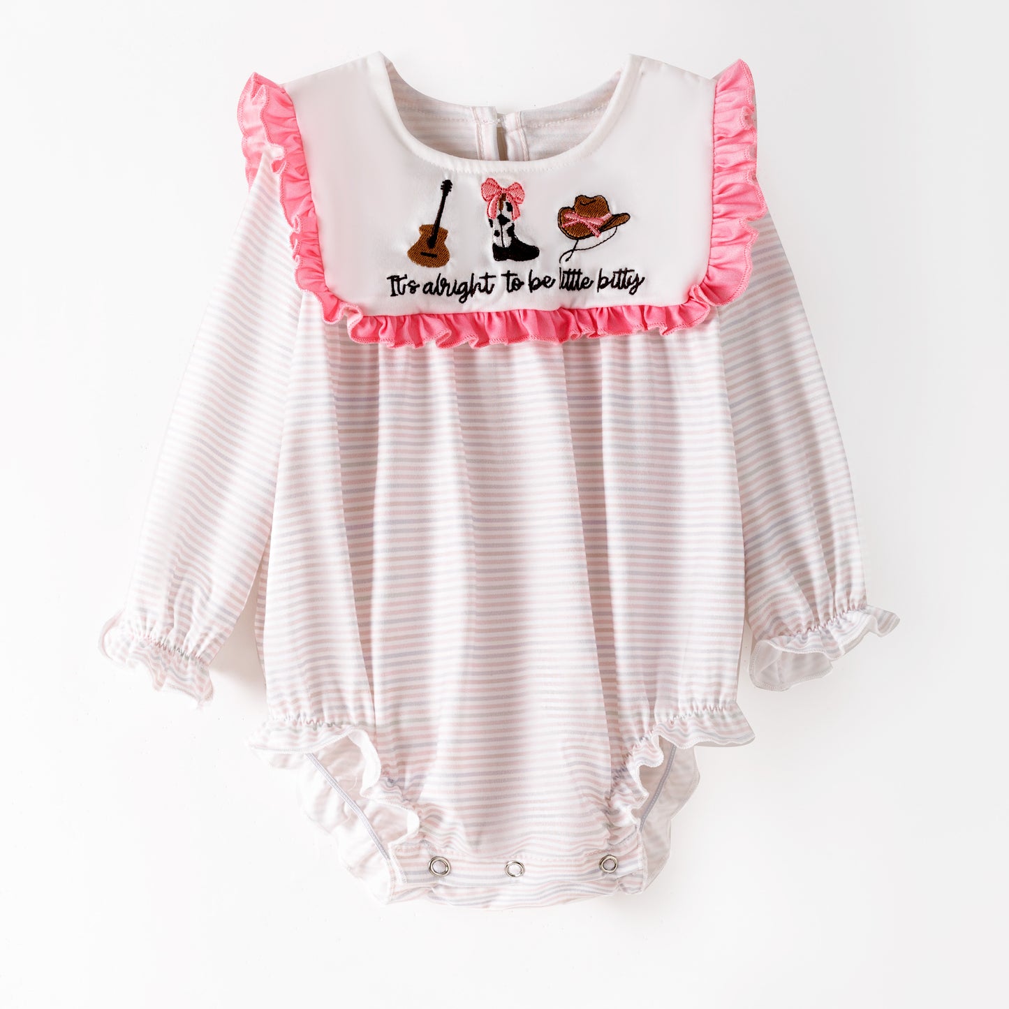 Kids Western Embroidered Outfit Set – Guitar, Boots & Cowboy Hat Design