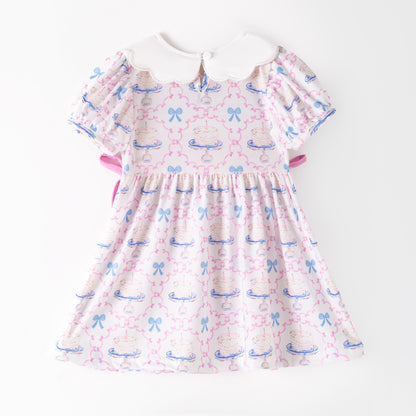 Girls Summer Fall BRITHDAY GIRL Embroidered Smock Dress