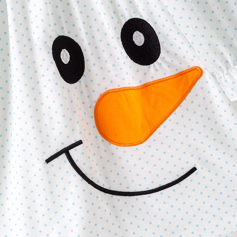 Festive Snowman Embroidery Sibling Set – Christmas Edition