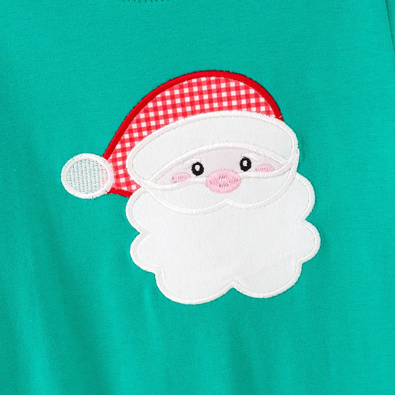 Festive Santa Embroidery Sibling Set – Christmas Edition