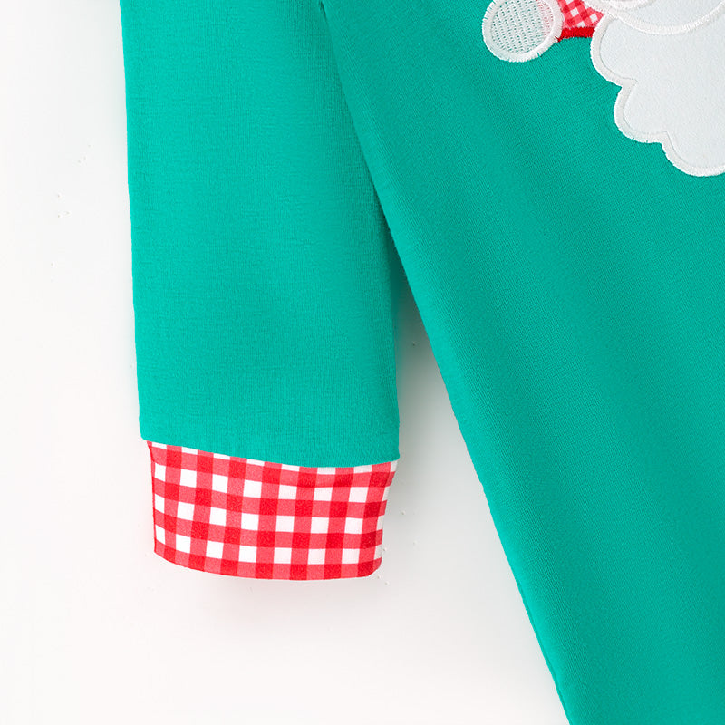 Festive Santa Embroidery Sibling Set – Christmas Edition