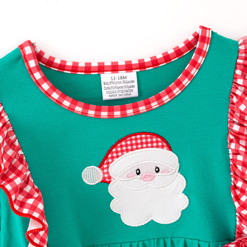 Festive Santa Embroidery Sibling Set – Christmas Edition