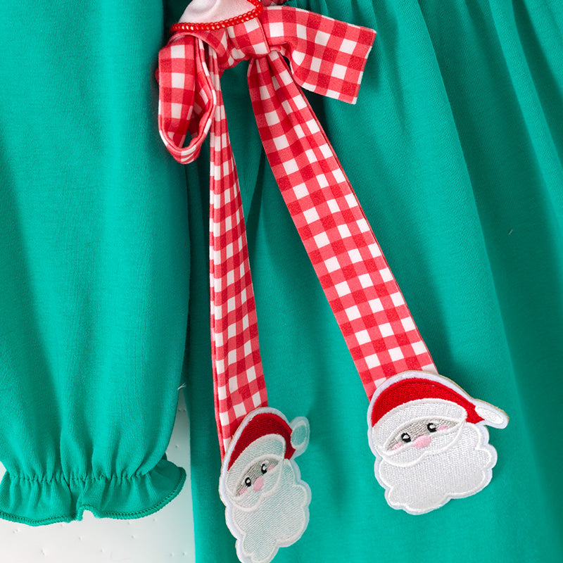 Festive Santa Embroidery Sibling Set – Christmas Edition