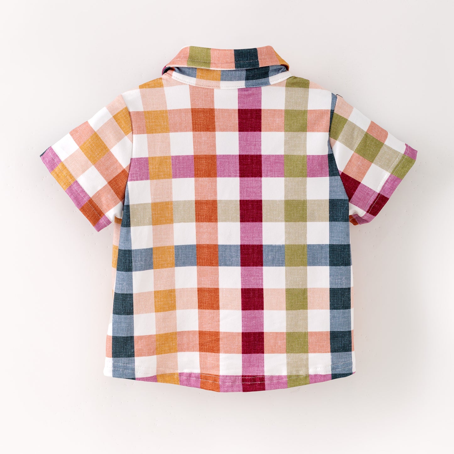 Fall Thanksgiving Plaid Boys' Short Sleeves Shirt