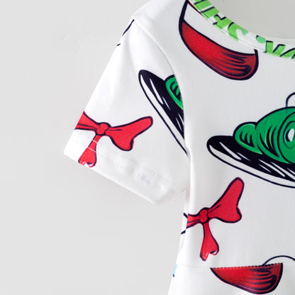Kids Summer Dr.Suess Fashion Print Twirl Dress