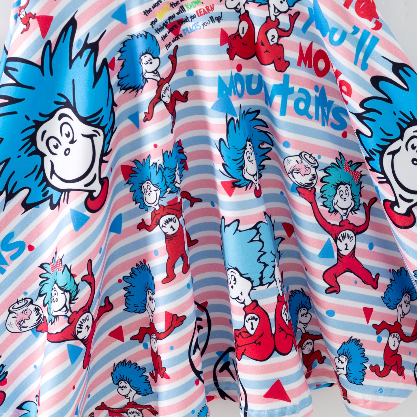 Kids Summer Dr.Suess Fashion Print Twirl Dress