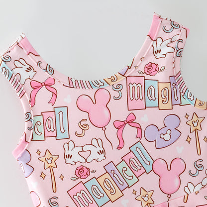Summer Minnie Printed Cartoon Fashion Kids Clothes Collection