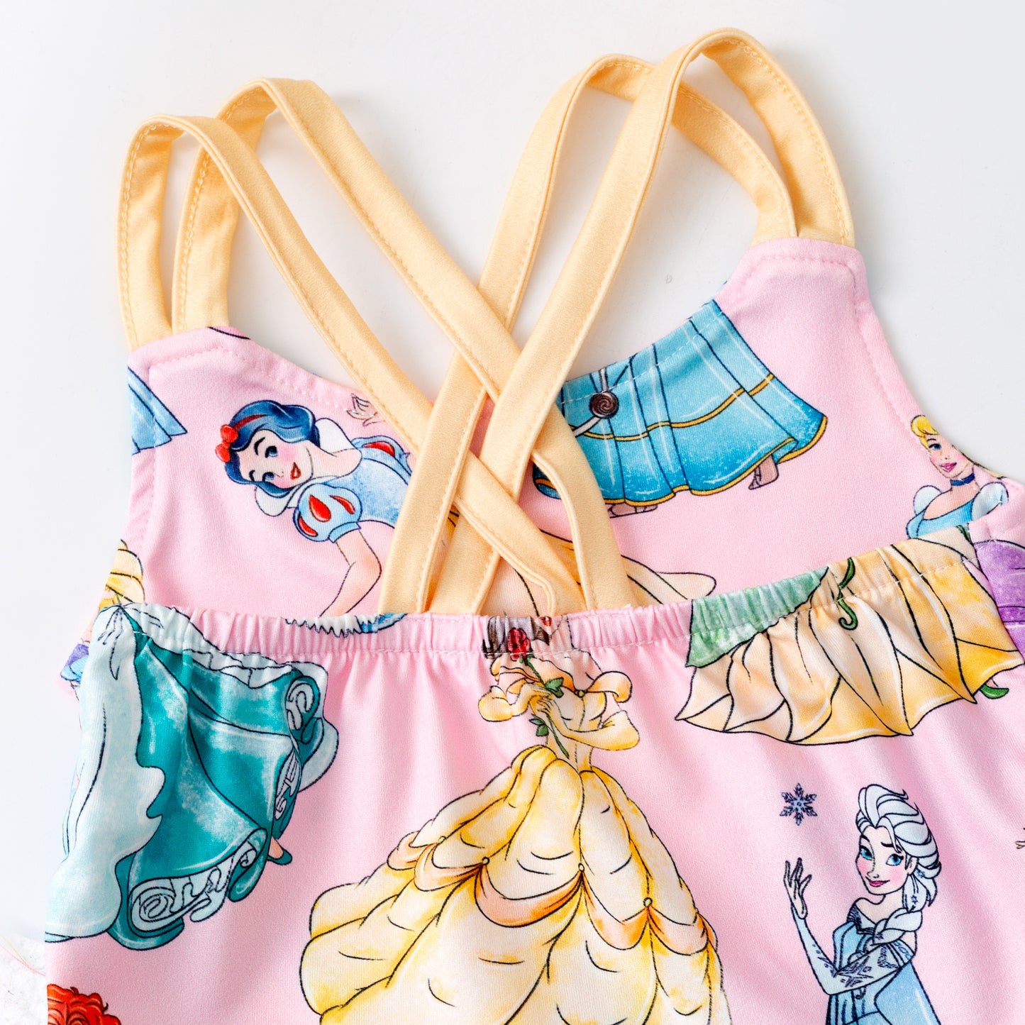 Girls Princess Cartoon Printed Athletic Skirt Set