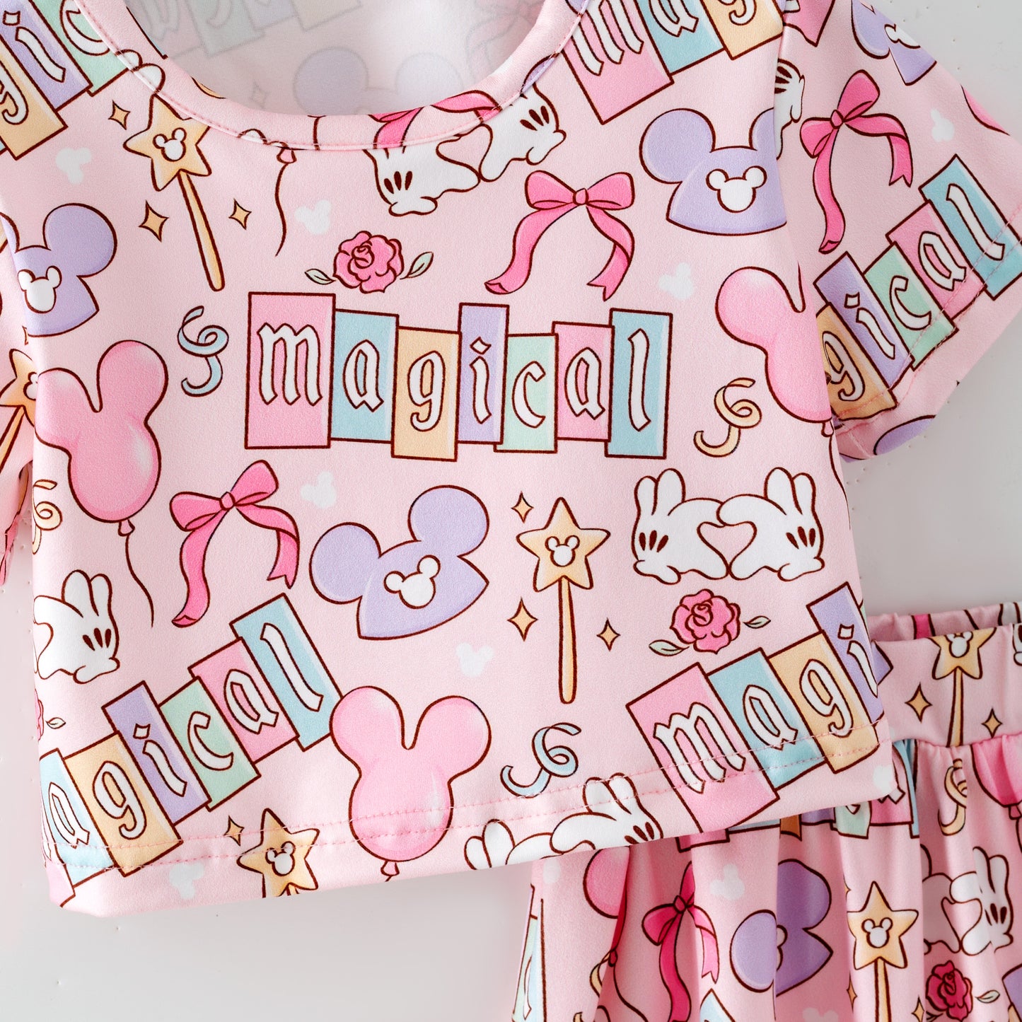 Summer Minnie Printed Cartoon Fashion Kids Clothes Collection