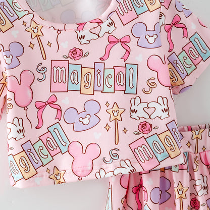 Summer Minnie Printed Cartoon Fashion Kids Clothes Collection