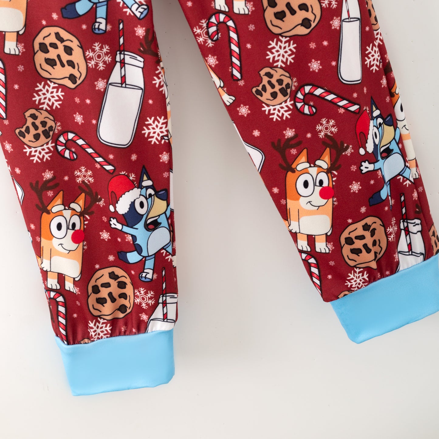 Kids Fall Christmas Bluey Cartoon Dress Pajamas Set