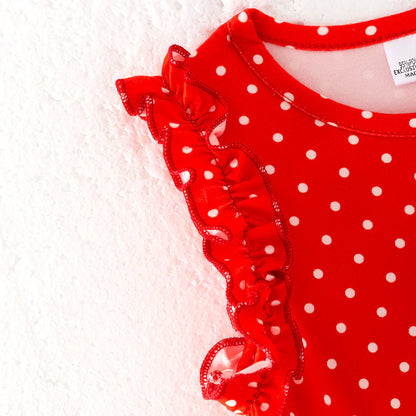 Girls Summer Red Green Watermelon Twirl Dress