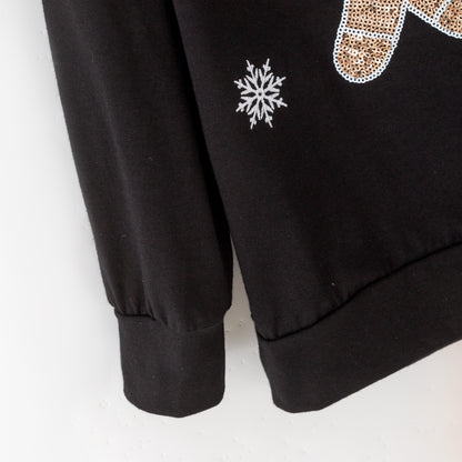 Sequin Skirt Outfit – Gingerbread Man Embroidered Christmas Set