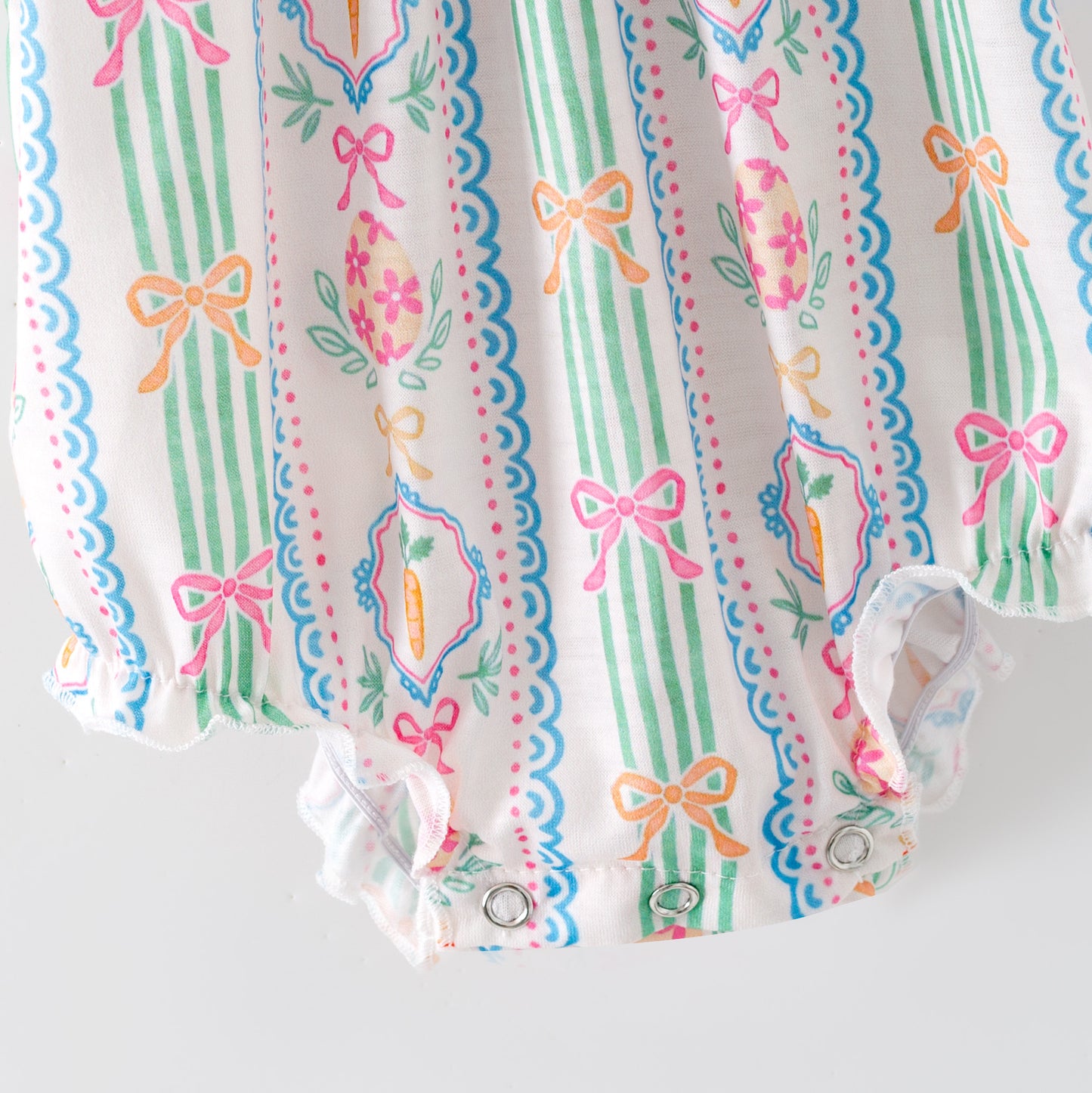 Easter Carrot Smocked Embroidery Collection – Orange Floral Bows | New Arrival