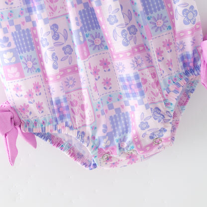 Summer Purple Floral CHILD OF GOD Embroidery Smocked Clothes Collection
