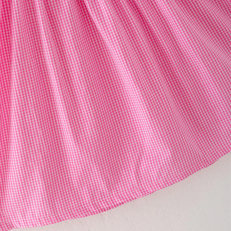 Girls Halloween Pink Ghost Smocked Embroidery Dress