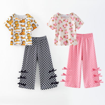 2026 Summer Cat Bear Cartoon Print Fashion Outfits Collection