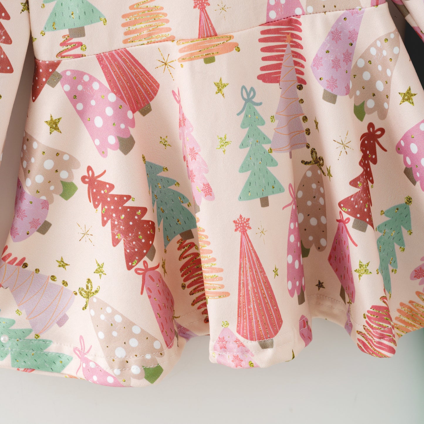 Girls Christmas Candy Cane Christmas Tree Top + Pant Set