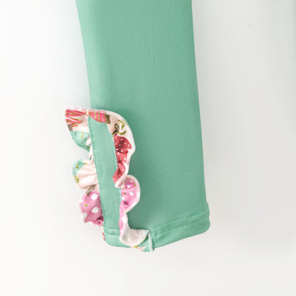 Girls Christmas Candy Cane Christmas Tree Top + Pant Set