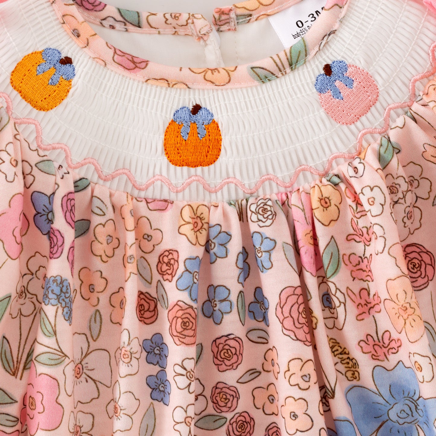 Girls Fall Halloween Pumpkin Embroidery Sibling Outfits