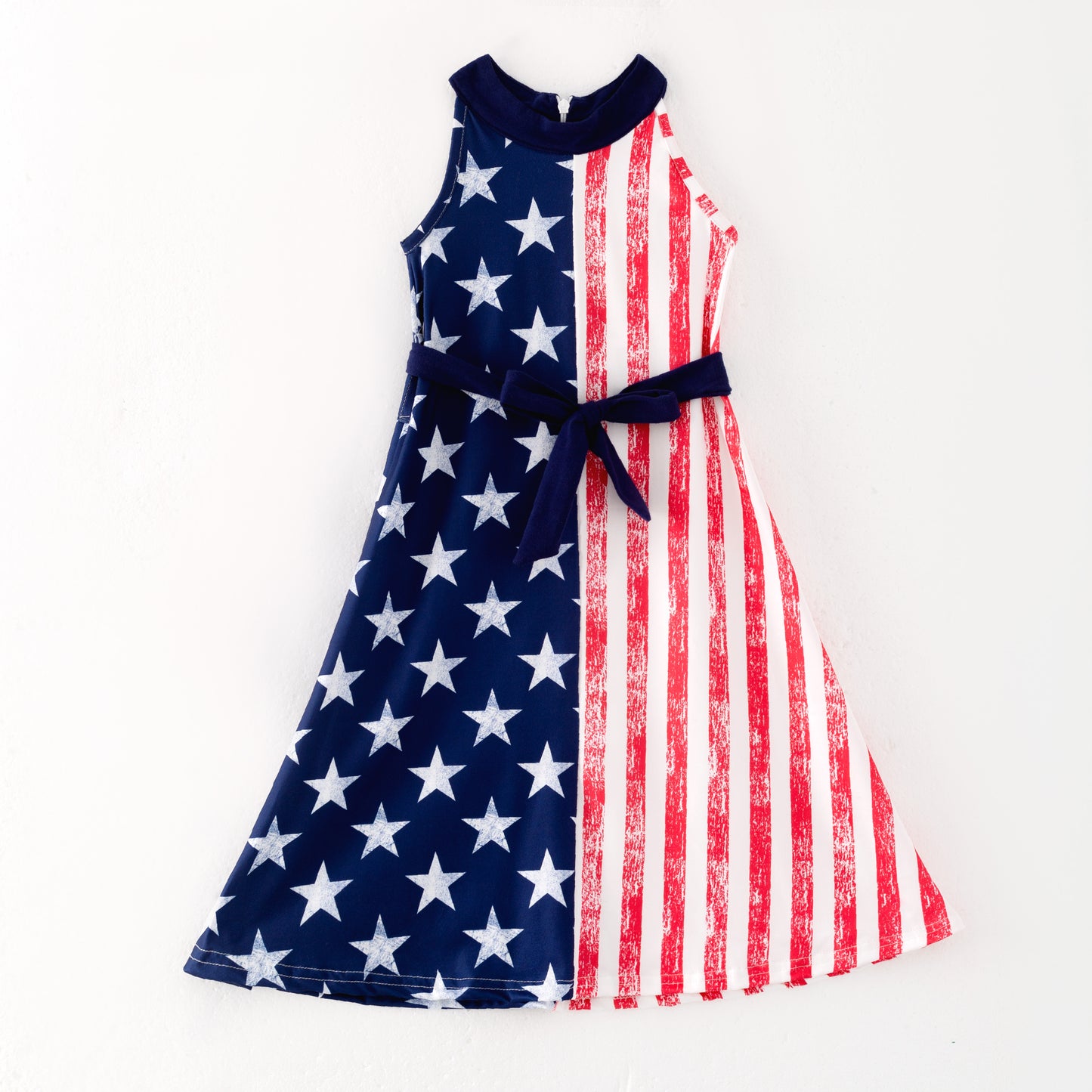 Mommy And Me Mother's Day July 4th Red Navy Maxi Dress