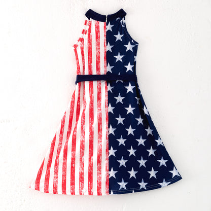 Mommy And Me Mother's Day July 4th Red Navy Maxi Dress