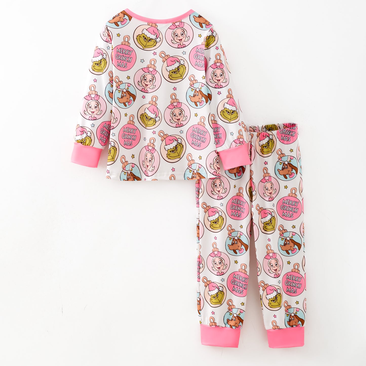 Kids Christmas Winter Grinch Sleepwear Pajamas Set