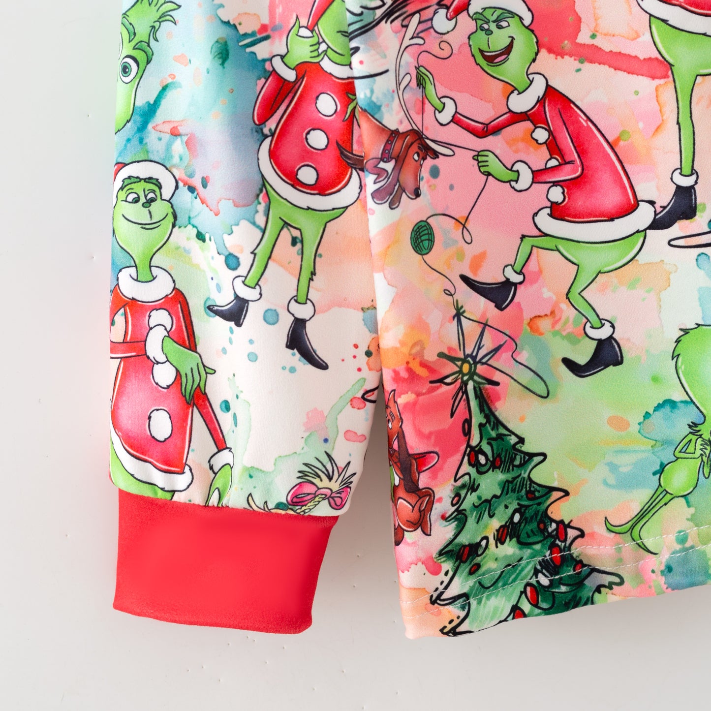 Kids Christmas Winter Grinch Sleepwear Pajamas Set