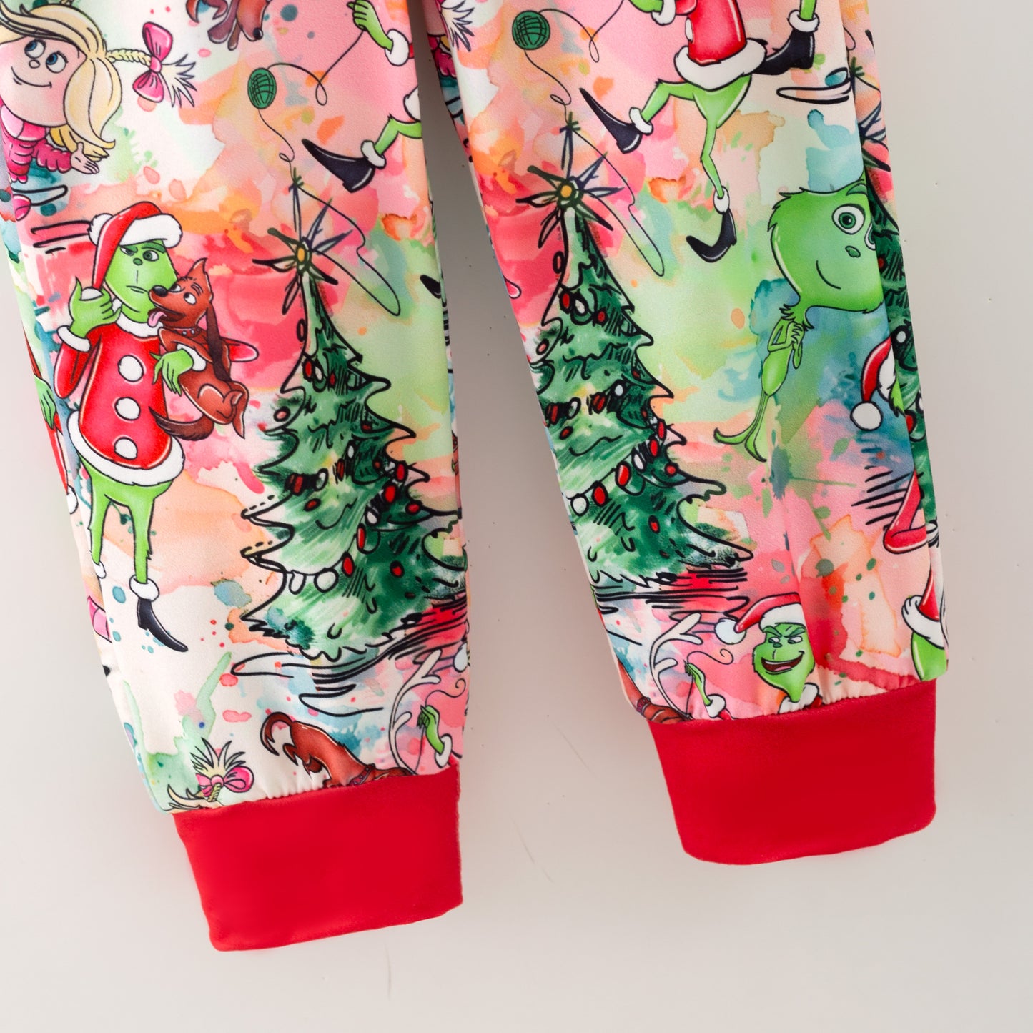 Kids Christmas Winter Grinch Sleepwear Pajamas Set