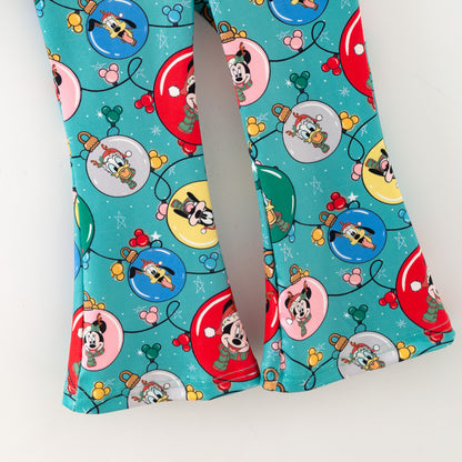 Kids Christmas Winter Cartoon Print Pajamas Pant Set