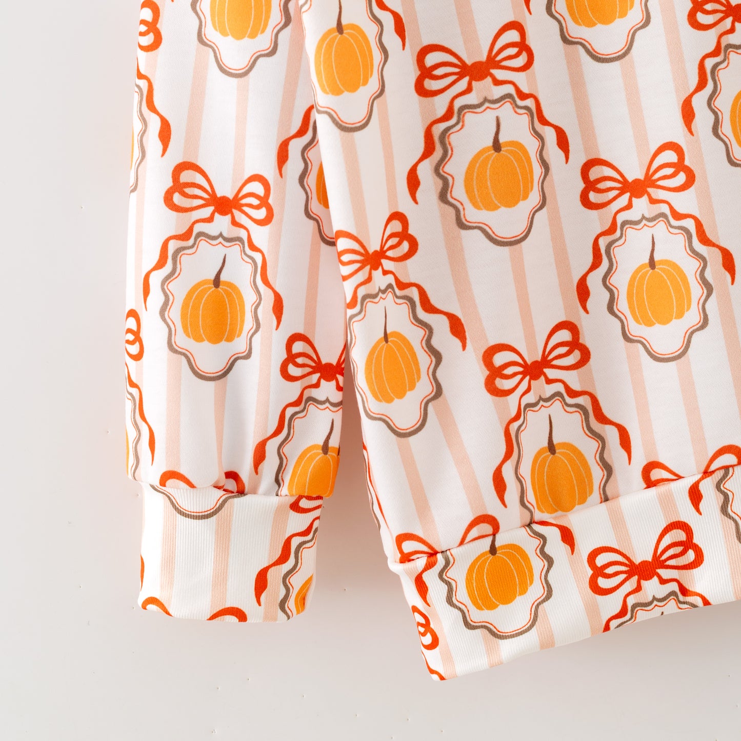 Girls Fall Thanksgiving Pumpkin Thanksful Print Pant Set