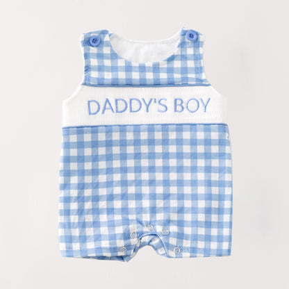 Kids "DADDY'S GIRL/BOY" Embroidered Smocked Matching Clothes