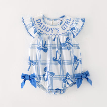 Kids "DADDY'S GIRL/BOY" Embroidered Smocked Matching Clothes
