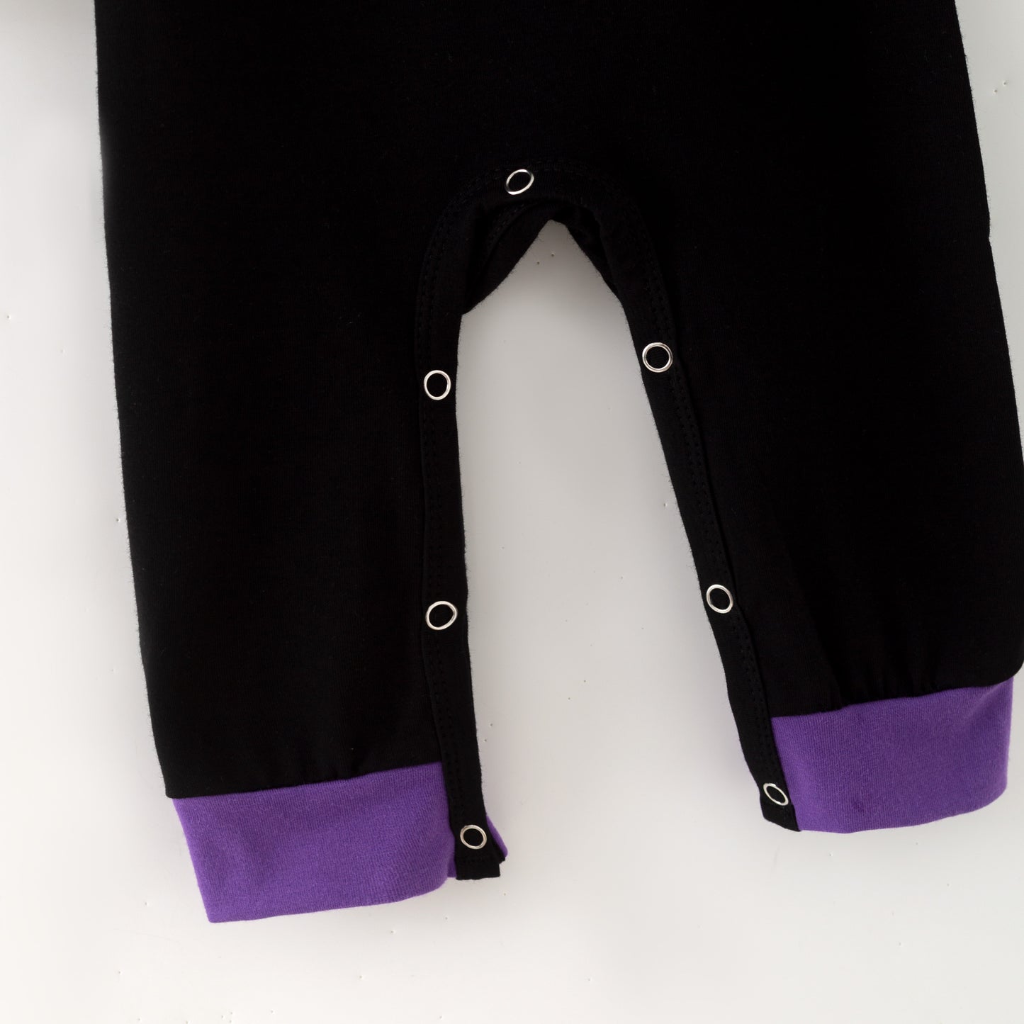 Baby Boys 2026 Mardi Gras Embroidery Black Cotton Romper